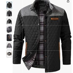 Men's Casual Diamond Quilted Puffer Jacket Size Small NWOT